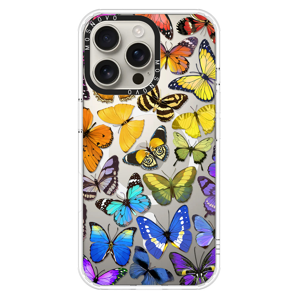 Rainbow Butterfly Phone Case - iPhone 16 Pro Max Case - MOSNOVO