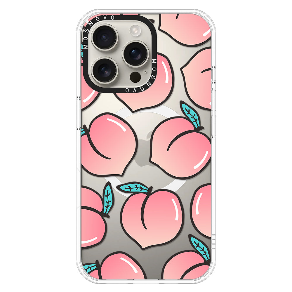 Cute Peach Phone Case - iPhone 16 Pro Max Case - MOSNOVO