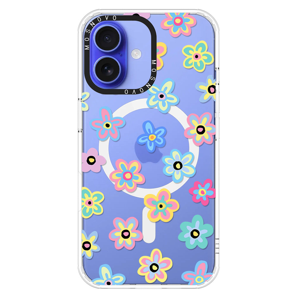 Groovy Flower Phone Case - iPhone 16 Plus Case - MOSNOVO