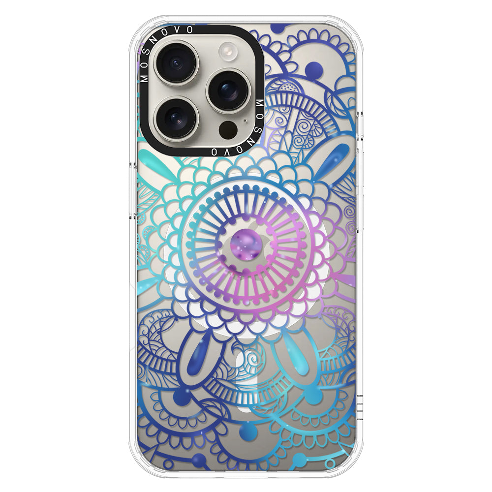 Violet Blue Mandala Phone Case - iPhone 16 Pro Max Case - MOSNOVO