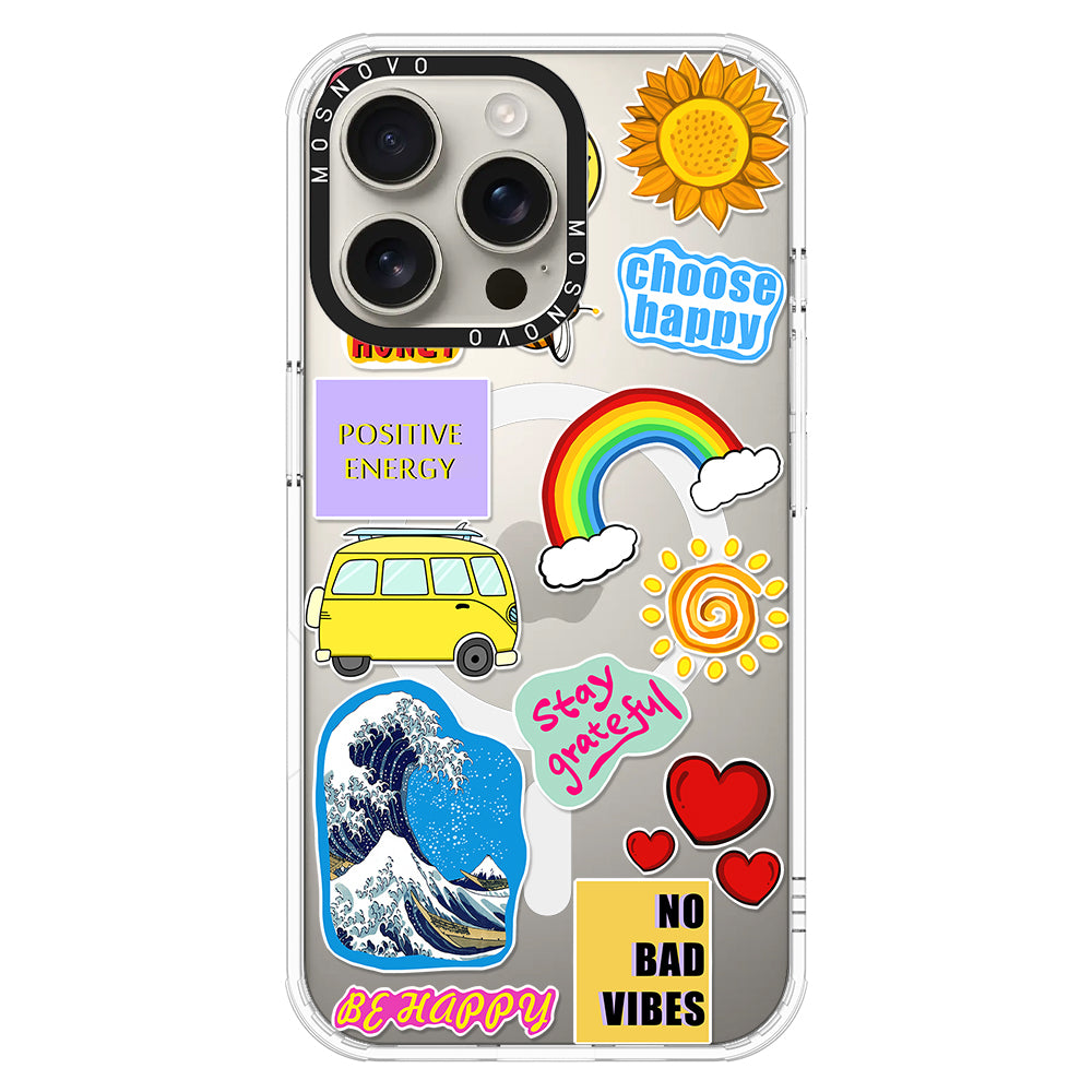 Happy Vibes Phone Case - iPhone 16 Pro Max Case - MOSNOVO