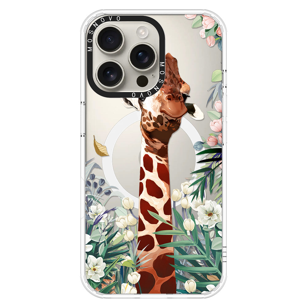 Giraffe In The Garden Phone Case - iPhone 16 Pro Max Case - MOSNOVO