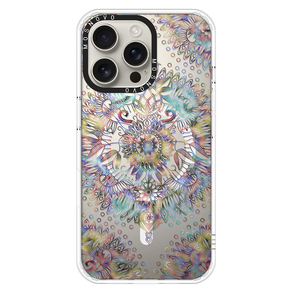 Rainbow Mandala Phone Case - iPhone 16 Pro Max Case - MOSNOVO