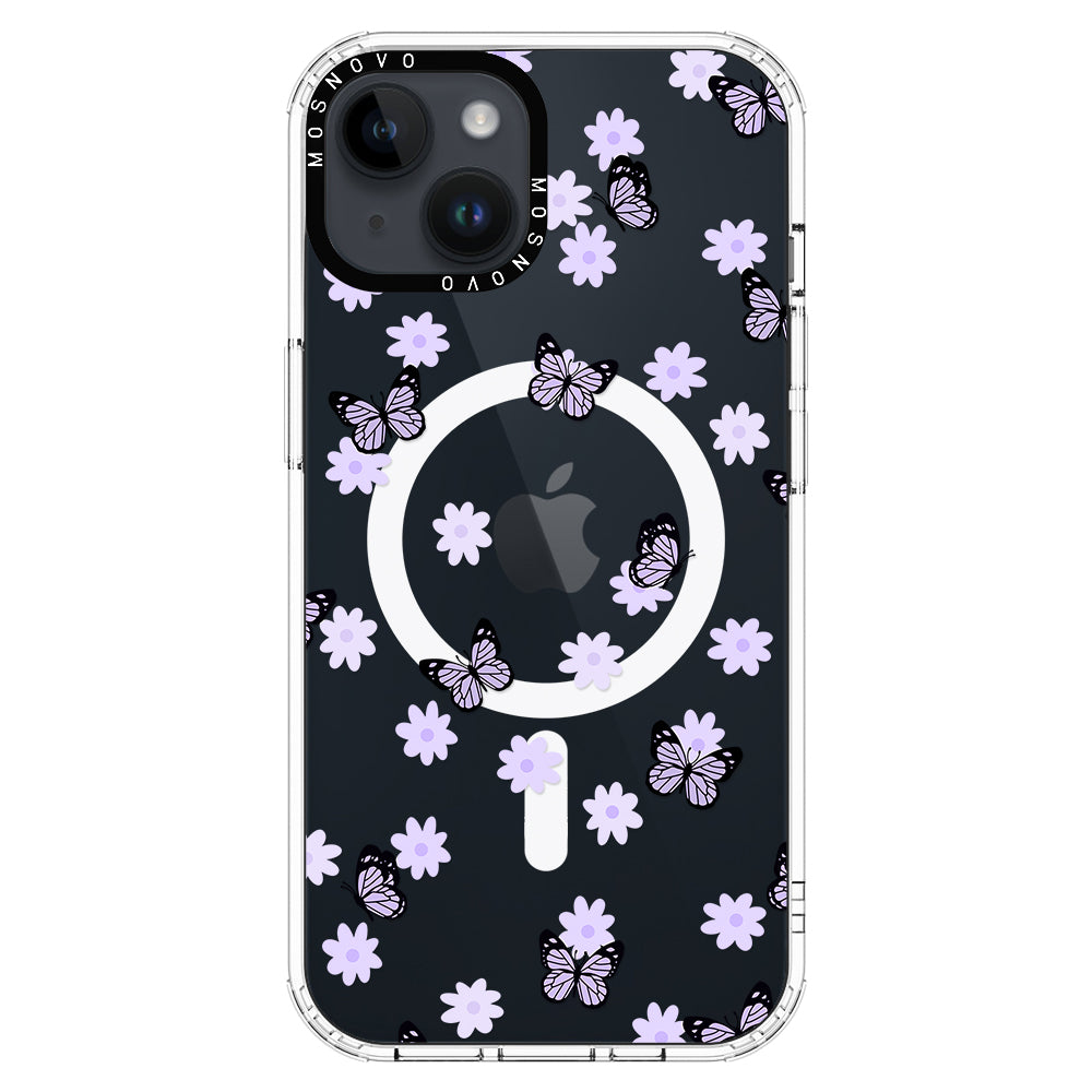 Lilac Butterfly Phone Case - iPhone 14 Plus Case