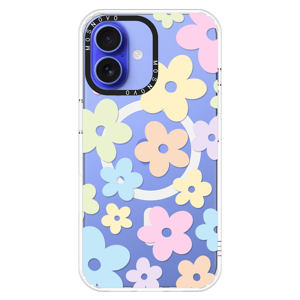 Pastel Flower Phone Case - iPhone 16 Case - MOSNOVO