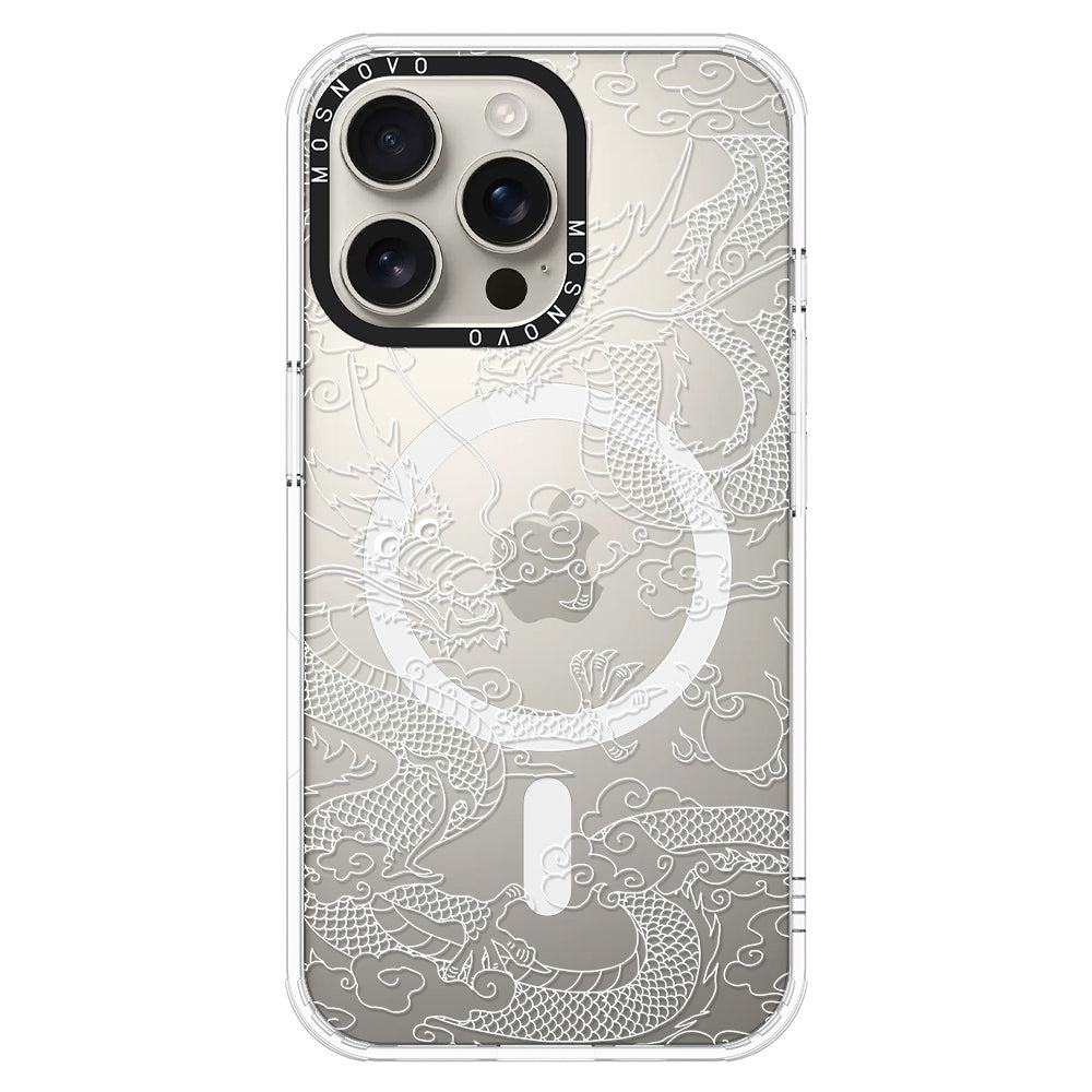 White Dragon Phone Case - iPhone 16 Pro Max Case - MOSNOVO