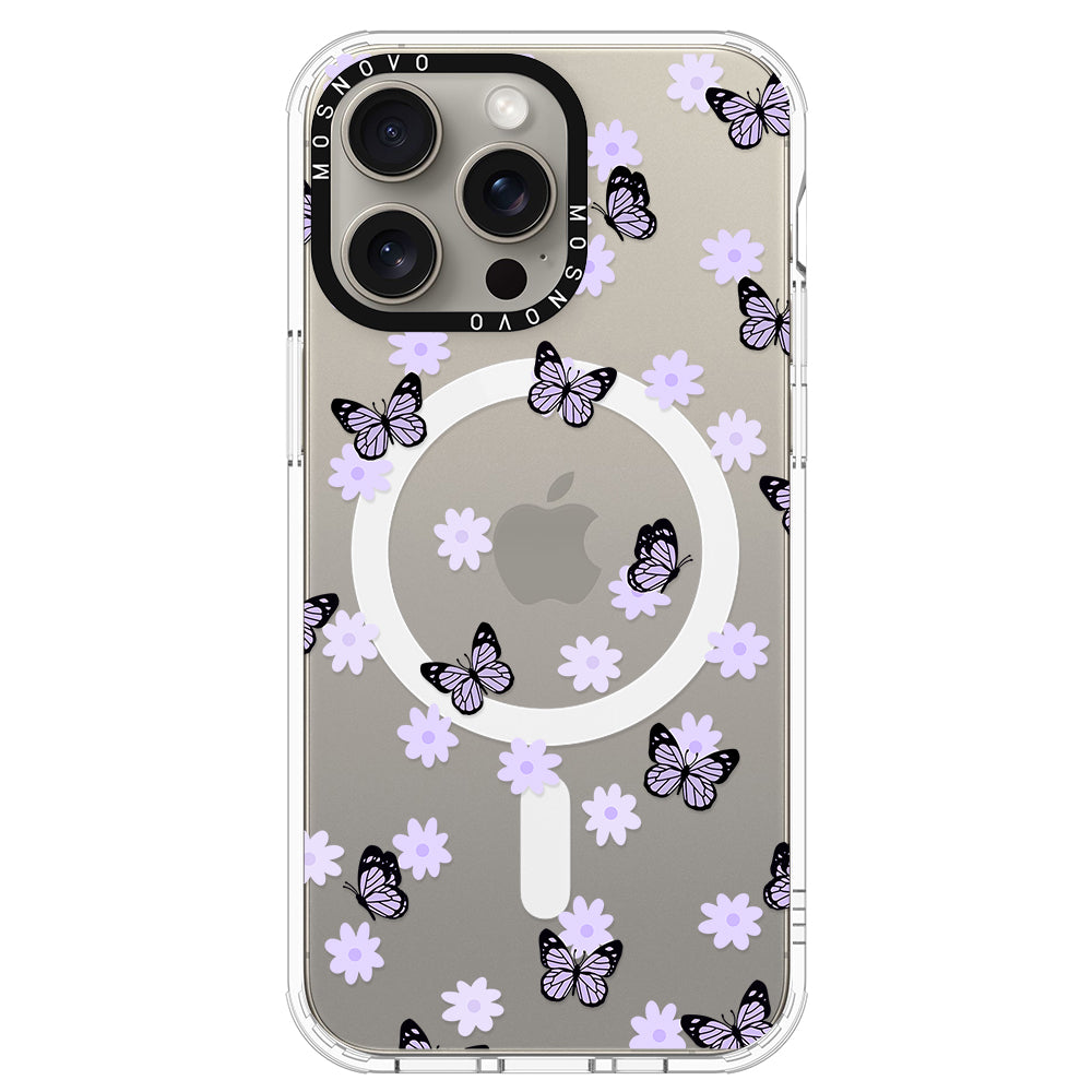 Lilac Butterfly Phone Case - iPhone 15 Pro Max Case