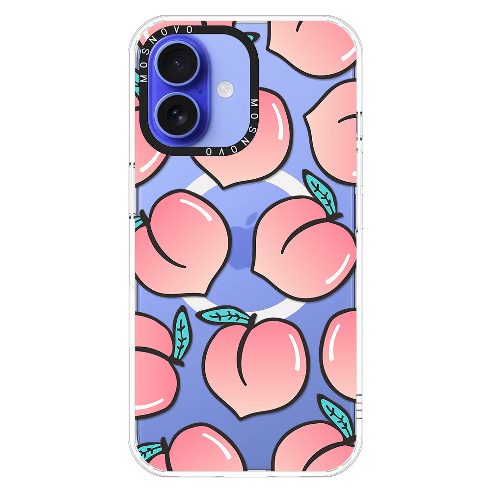 Cute Peach Phone Case - iPhone 16 Plus Case - MOSNOVO