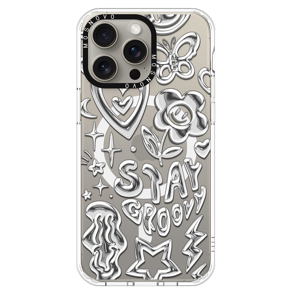 Silver Chrome Art (Flat Print) Phone Case - iPhone 15 Pro Max Case