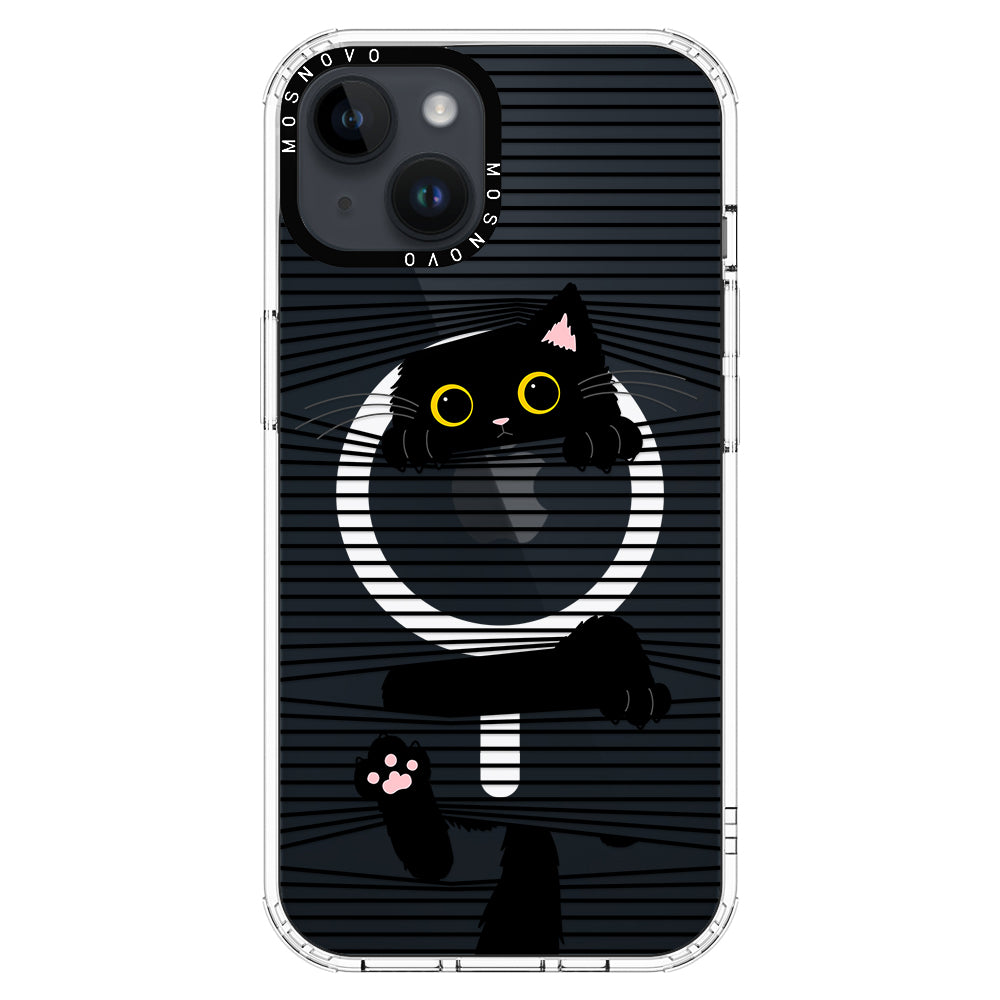 Hidden Black Cat Phone Case - iPhone 14 Plus Case