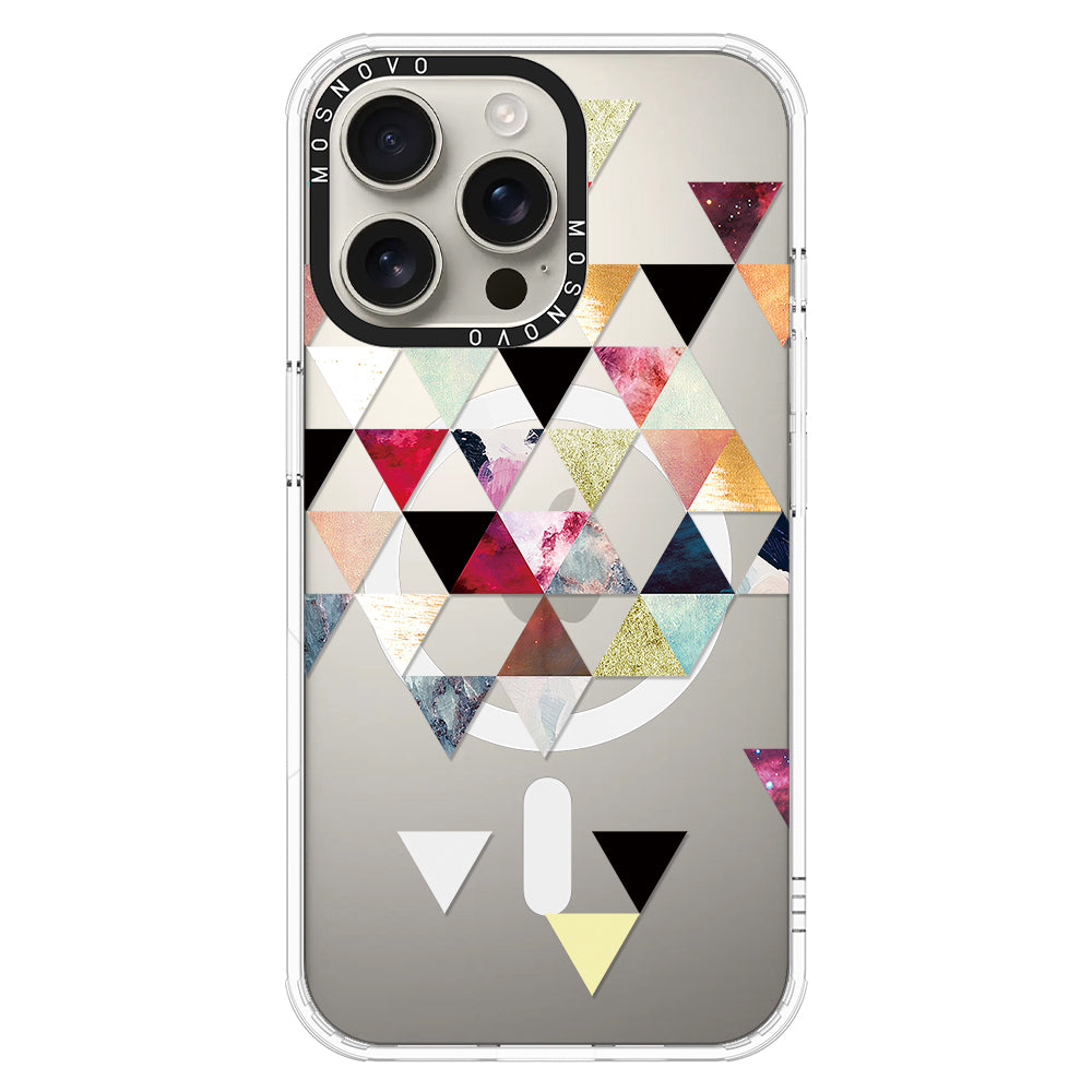 Triangles Stone Marble Phone Case - iPhone 16 Pro Max Case - MOSNOVO