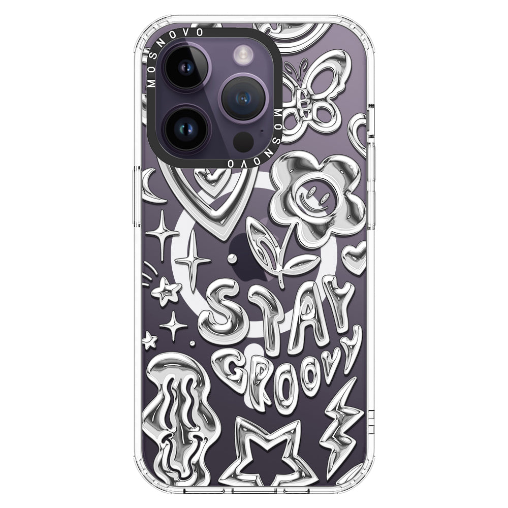 Silver Chrome Art (Flat Print) Phone Case - iPhone 14 Pro Case