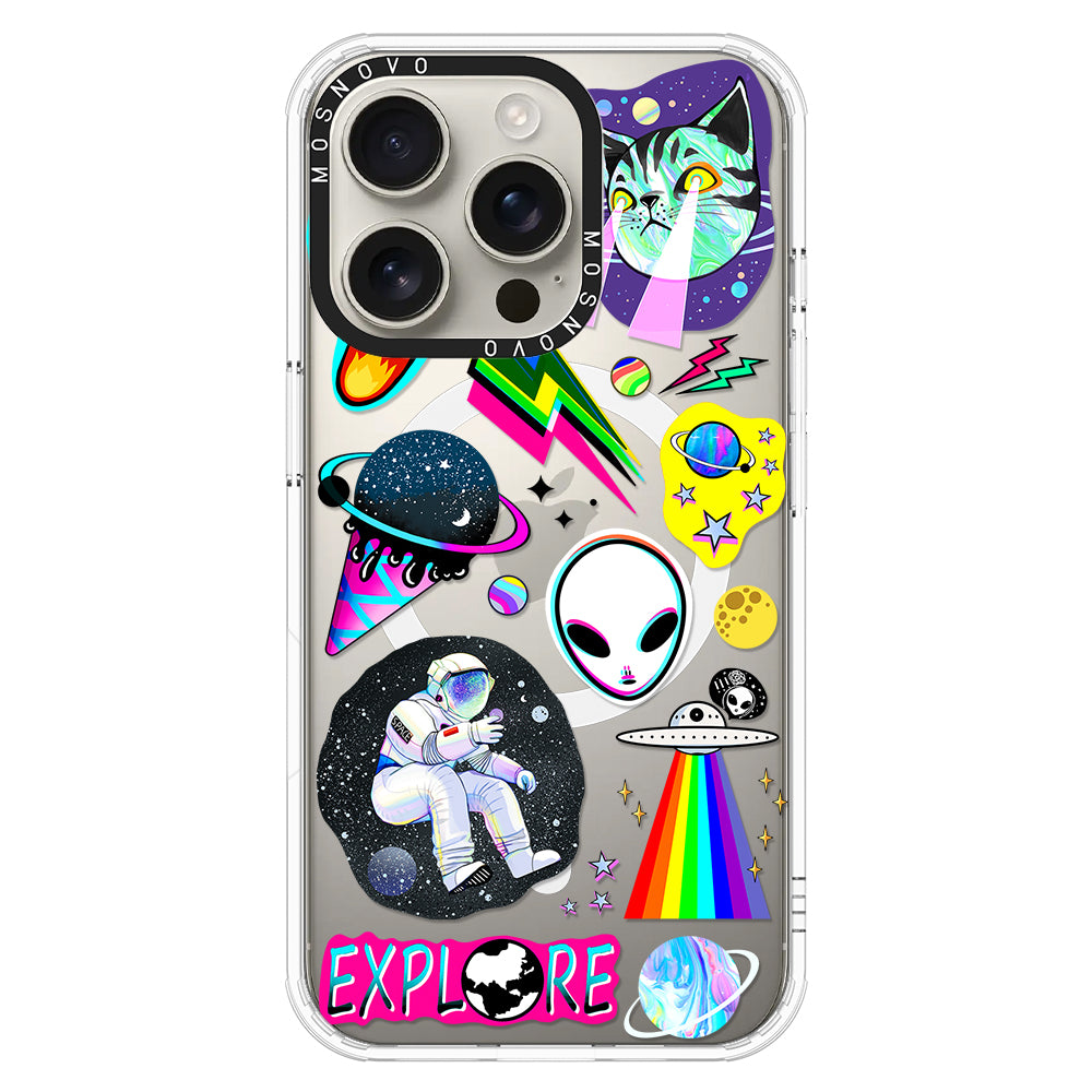 Sci-Fi Stickers Phone Case - iPhone 16 Pro Case - MOSNOVO