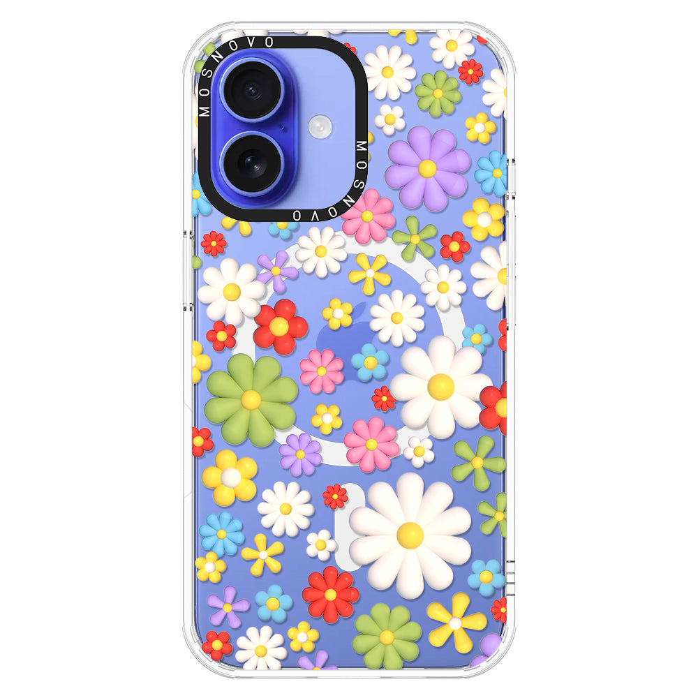 3D Flowers Phone Case - iPhone 16 Case - MOSNOVO