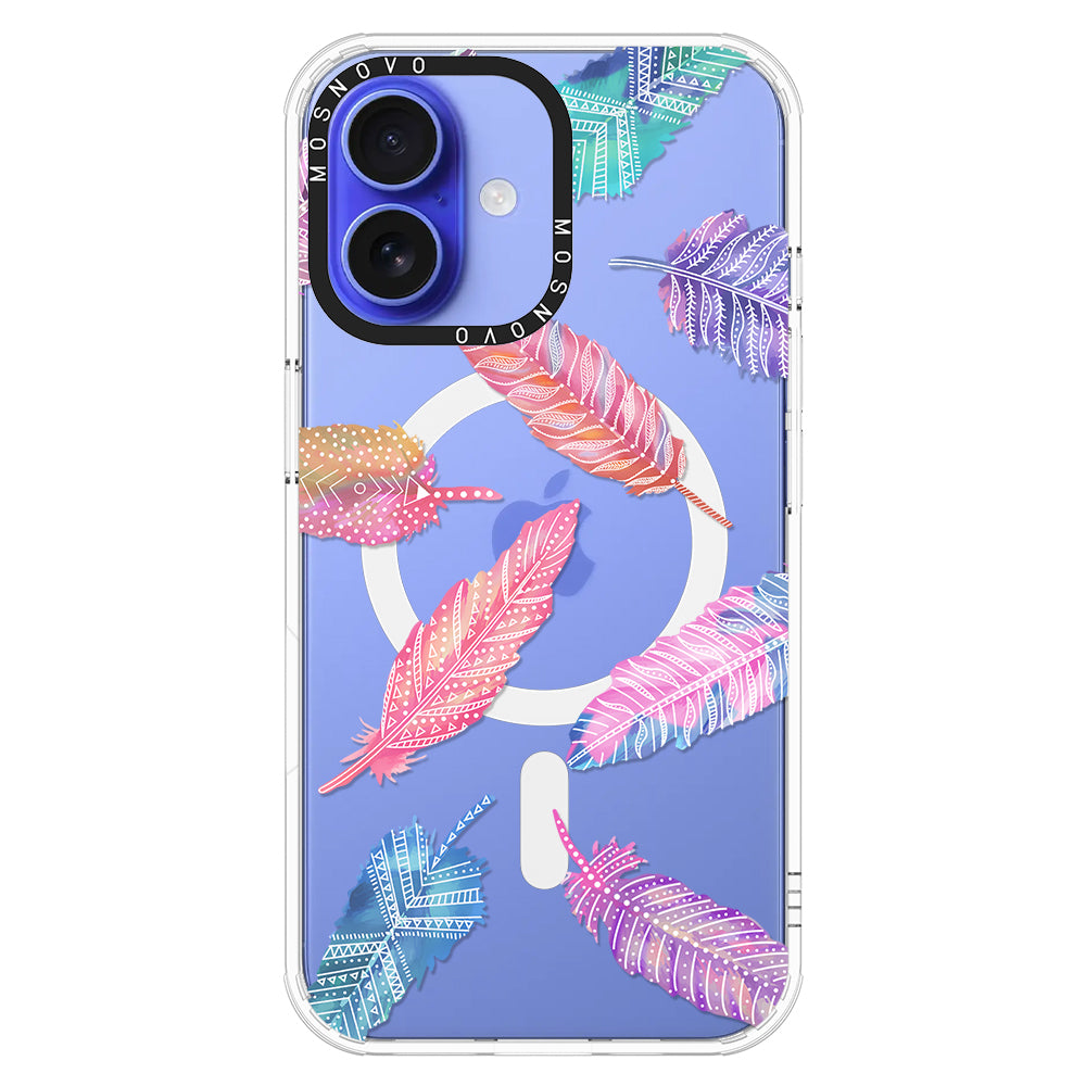 Tribal Feathers Phone Case - iPhone 16 Plus Case - MOSNOVO