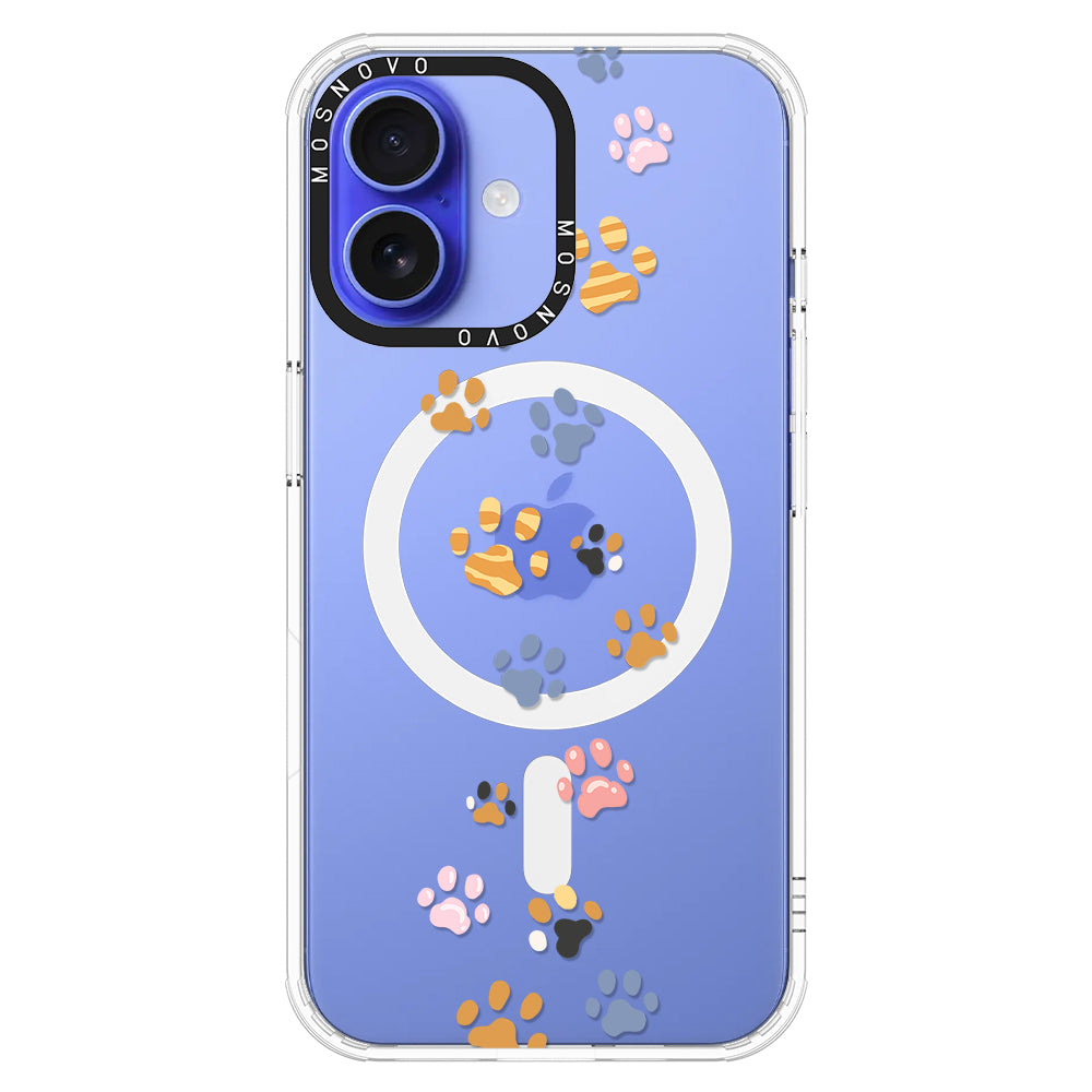 Colorful Paw Phone Case - iPhone 16 Plus Case - MOSNOVO