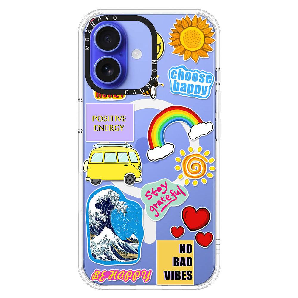 Happy Vibes Phone Case - iPhone 16 Case - MOSNOVO