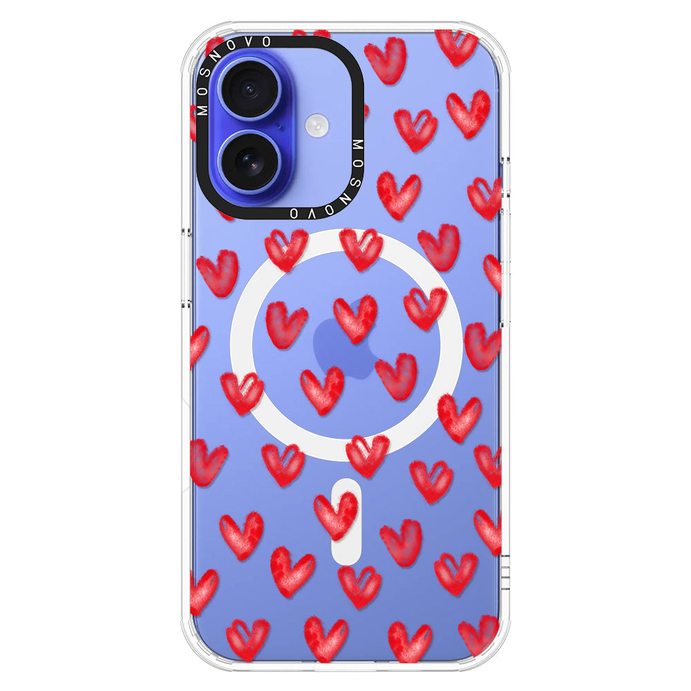 Cute Little Hearts Phone Case - iPhone 16 Case - MOSNOVO