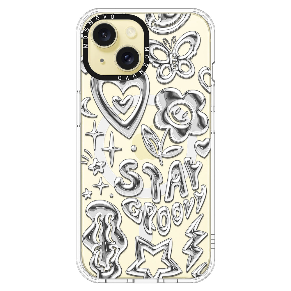 Silver Chrome Art (Flat Print) Phone Case - iPhone 15 Case