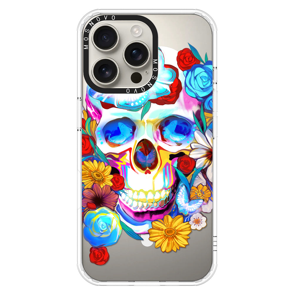 Neon Skull Phone Case - iPhone 16 Pro Max Case - MOSNOVO