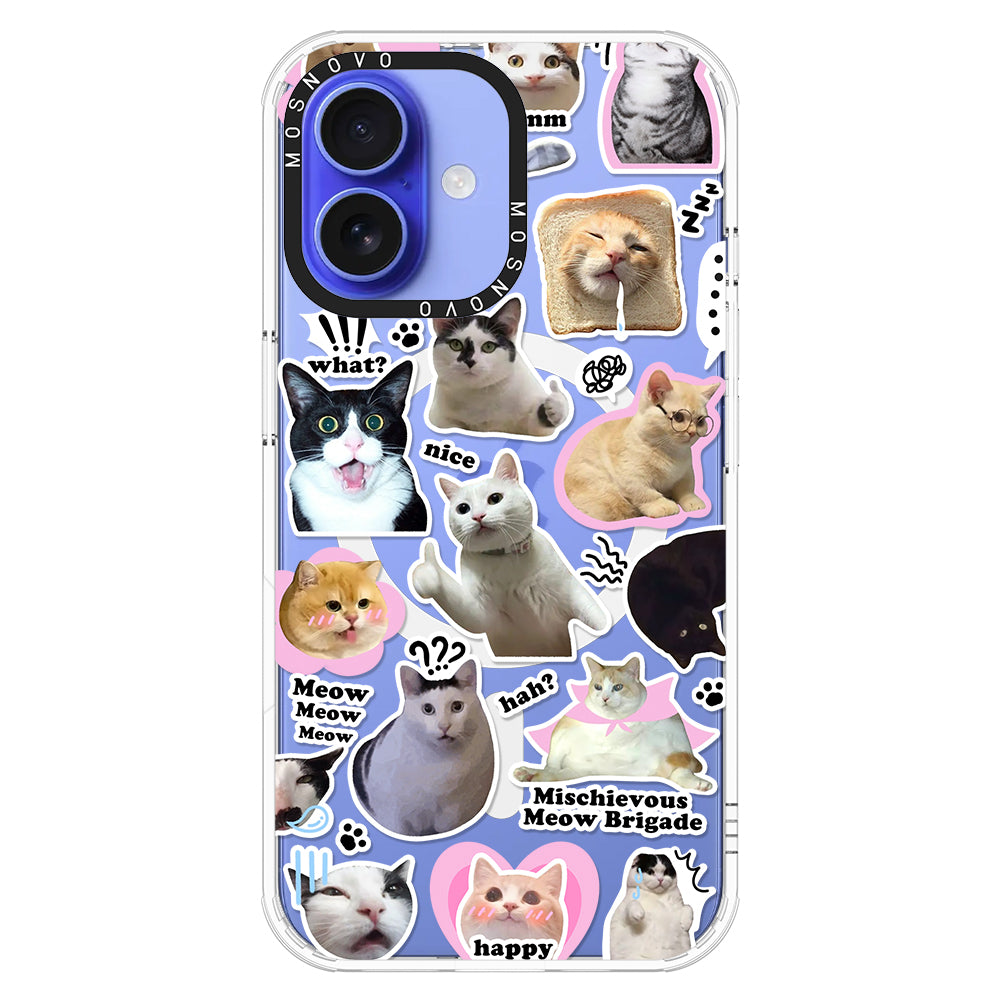 The Cat Brigade Phone Case - iPhone 16 Plus Case Clear With Magsafe