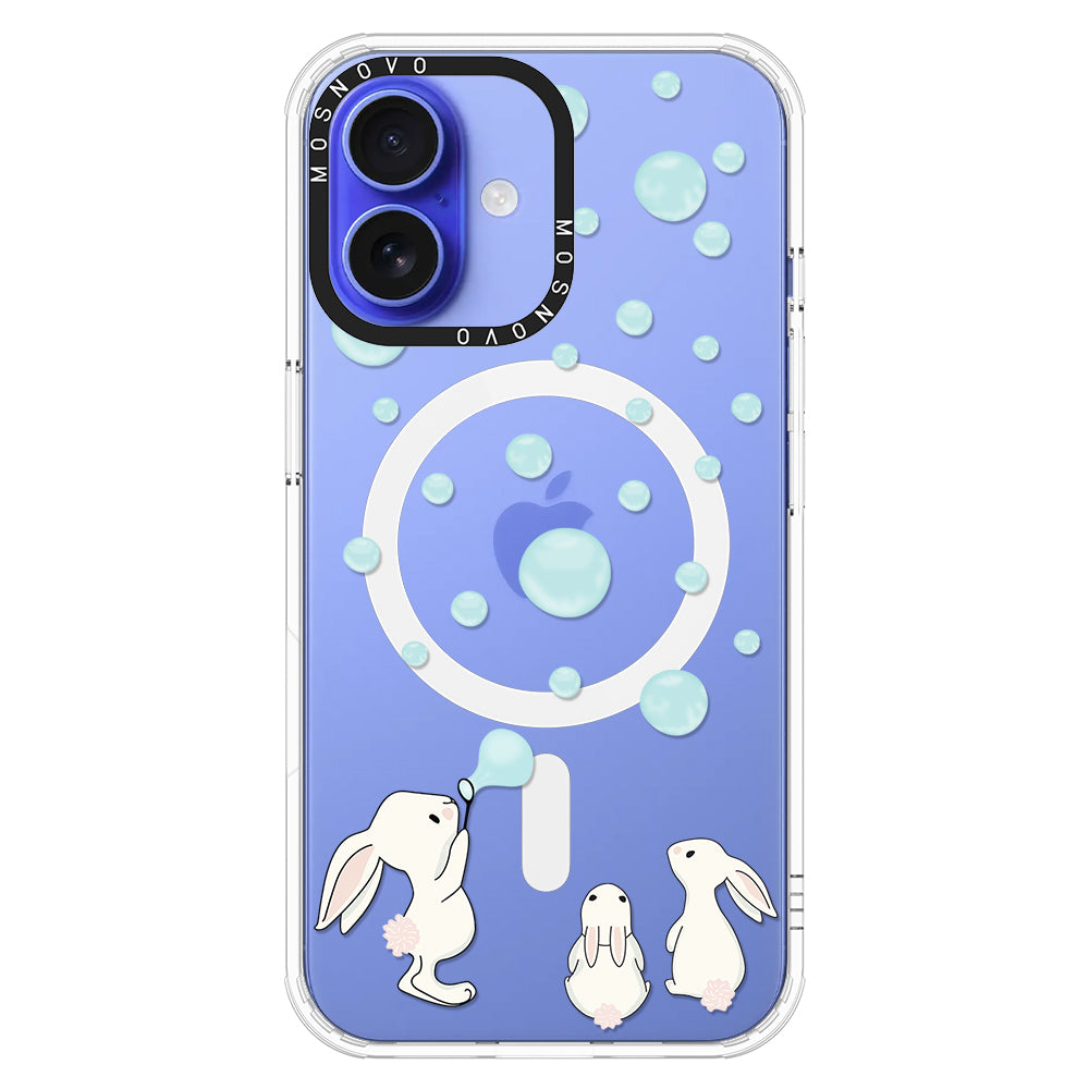 Bunny Blow Bubble Phone Case - iPhone 16 Plus Case - MOSNOVO