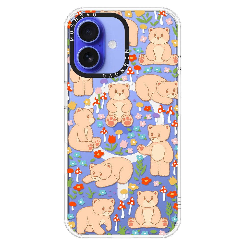 Cute Bear Phone Case - iPhone 16 Plus Case - MOSNOVO