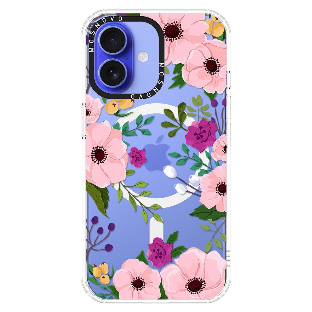 Watercolor Floral Phone Case - iPhone 16 Plus Case - MOSNOVO