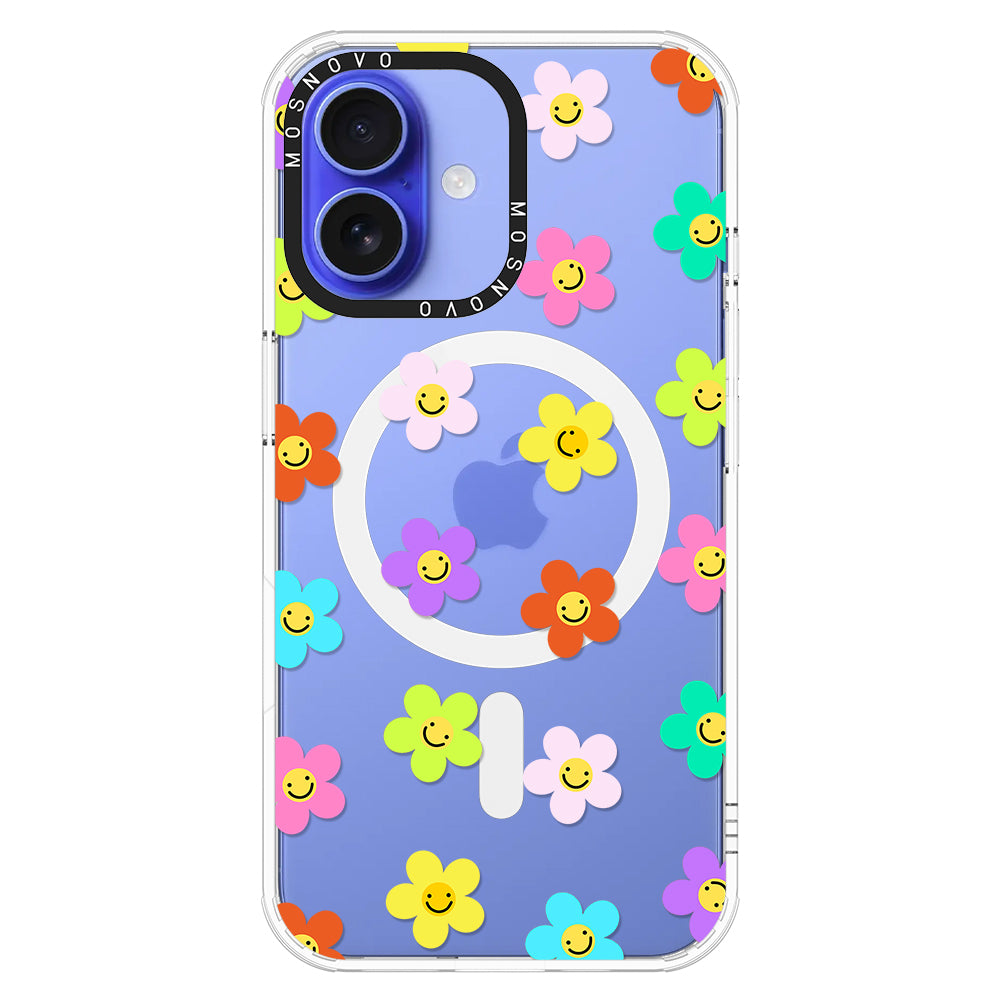 Smile Floral Phone Case - iPhone 16 Plus Case