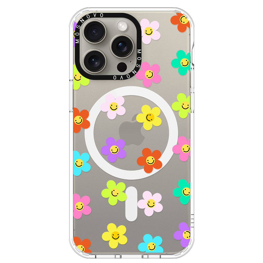 Smile Floral Phone Case - iPhone 15 Pro Max Case