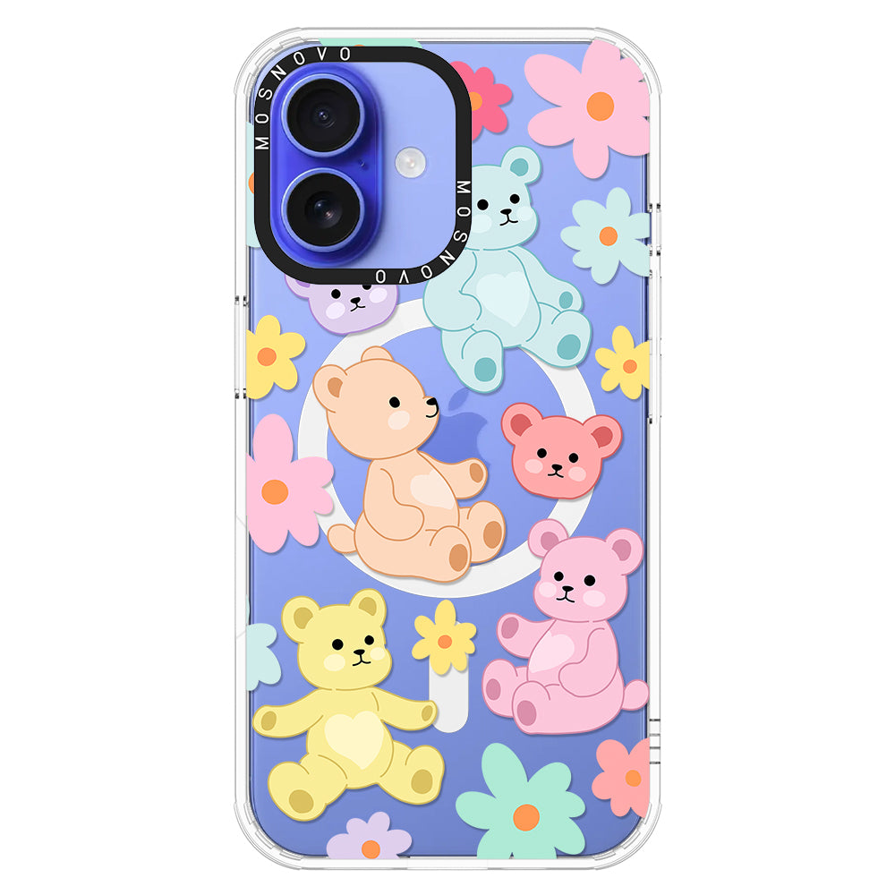 Cute Teddy Bear Phone Case - iPhone 16 Plus Case - MOSNOVO