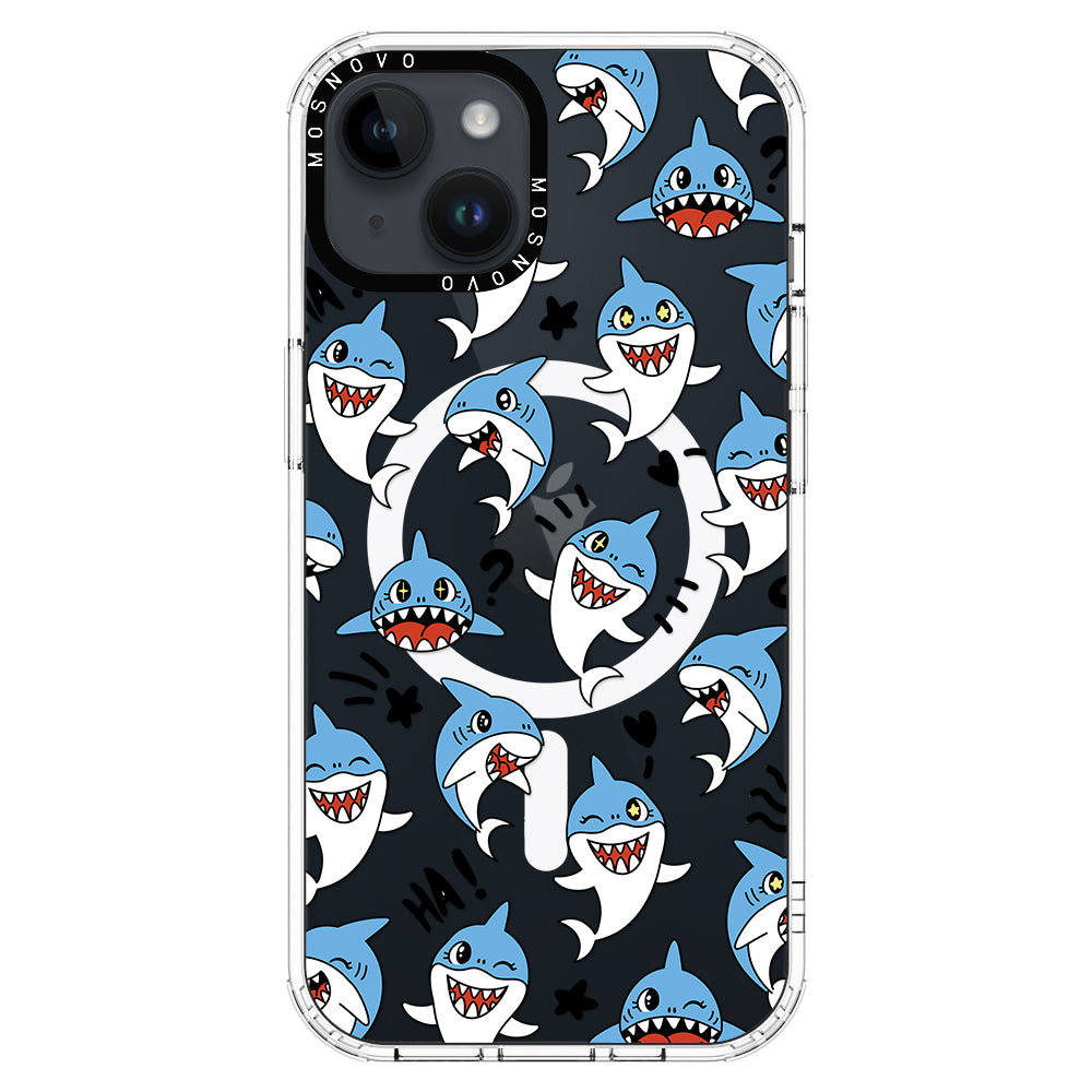 Cute Sharks Phone Case - iPhone 14 Plus Case