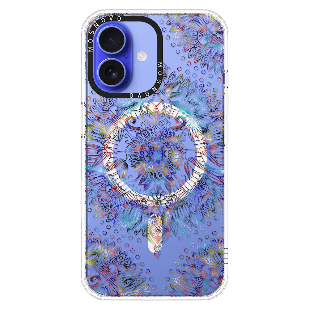 Rainbow Mandala Phone Case - iPhone 16 Plus Case - MOSNOVO