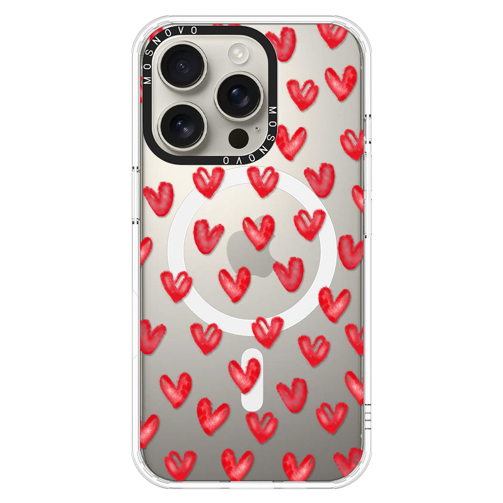 Cute Little Hearts Phone Case - iPhone 16 Pro Case - MOSNOVO