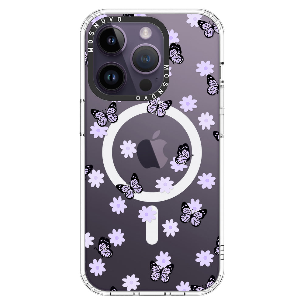 Lilac Butterfly Phone Case - iPhone 14 Pro Case