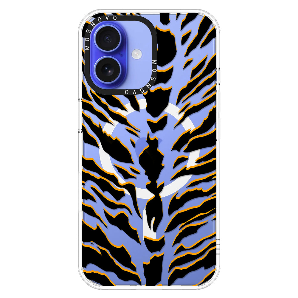 Tiger Print Phone Case - iPhone 16 Plus Case - MOSNOVO