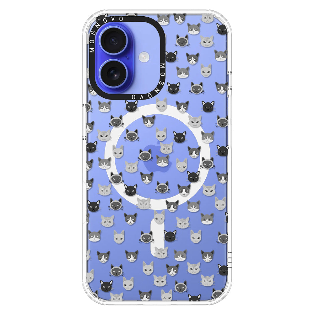 Cats Head Phone Case - iPhone 16 Case - MOSNOVO