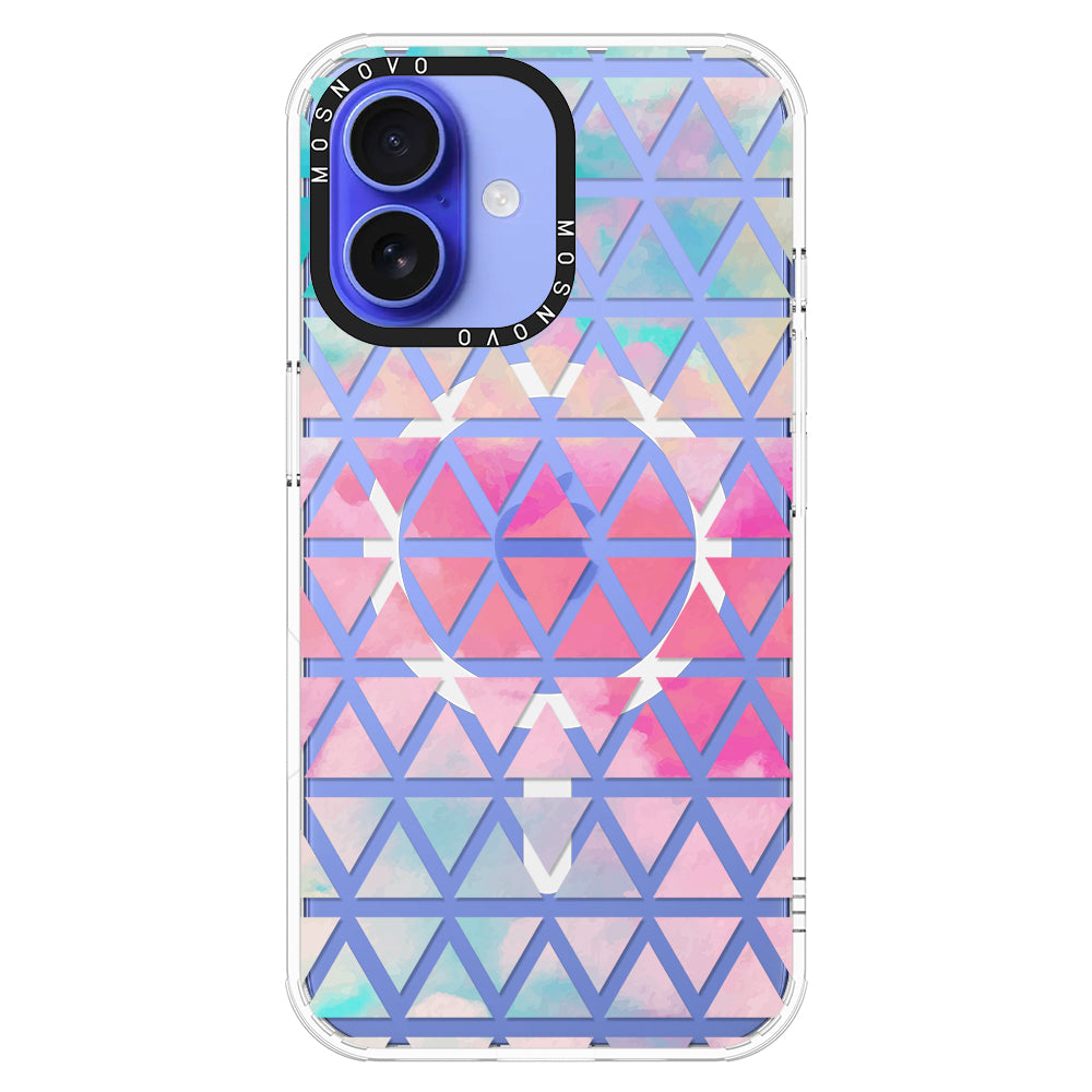 Gradient Triangles Phone Case - iPhone 16 Plus Case - MOSNOVO