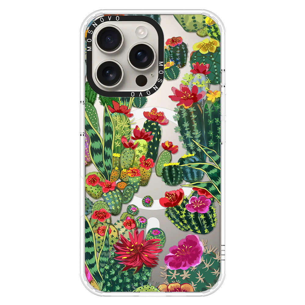 Cactus Garden Phone Case - iPhone 16 Pro Max Case - MOSNOVO