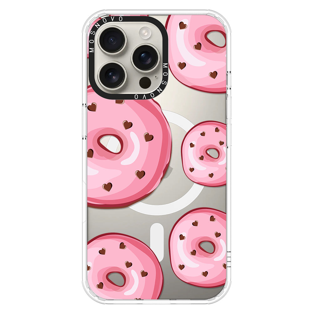 Pink Donuts Phone Case - iPhone 16 Pro Max Case - MOSNOVO