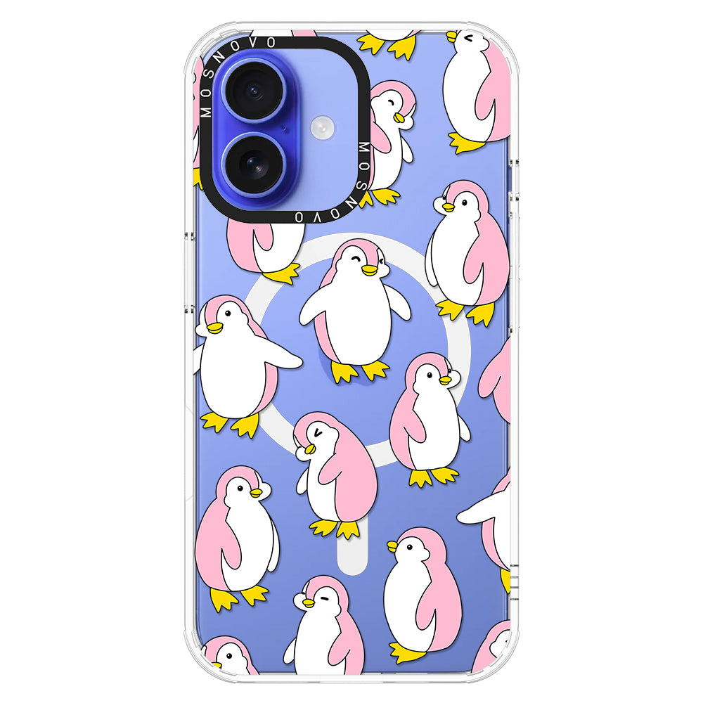 Pink Penguins Phone Case - iPhone 16 Case - MOSNOVO