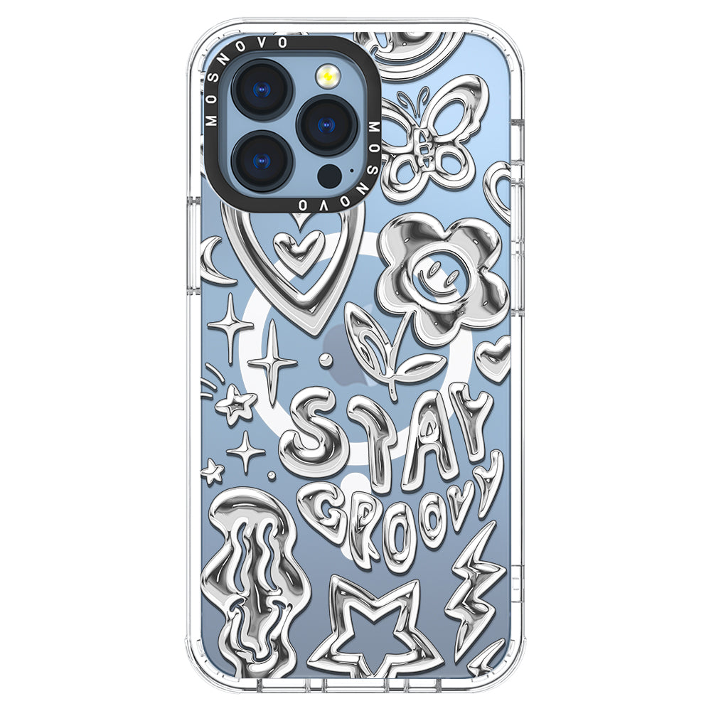 Silver Chrome Art (Flat Print) Phone Case - iPhone 13 Pro Case