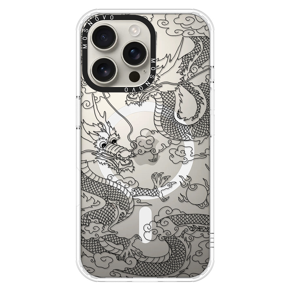 Black Dragon Phone Case - iPhone 16 Pro Max Case - MOSNOVO