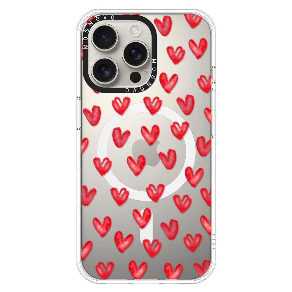 Cute Little Hearts Phone Case - iPhone 16 Pro Max Case - MOSNOVO