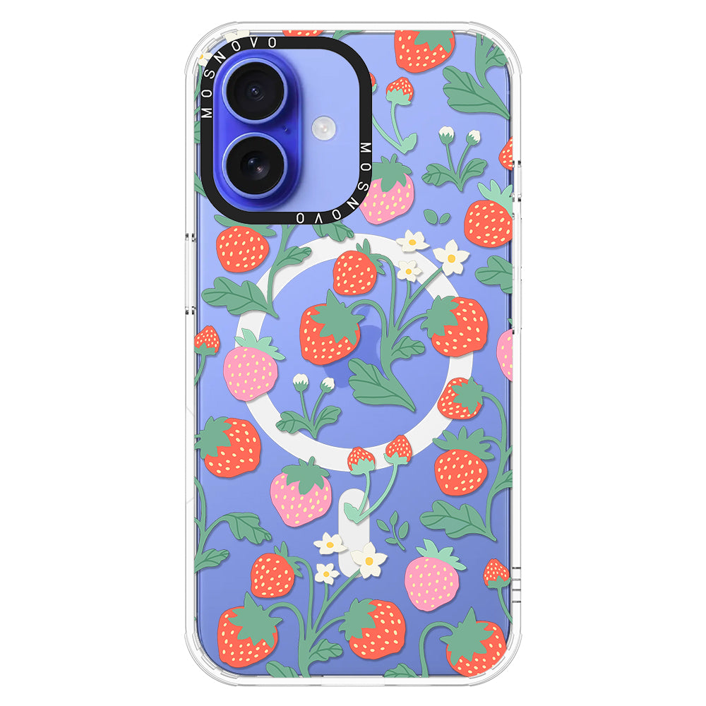 Cute Strawberry Phone Case - iPhone 16 Plus Case - MOSNOVO