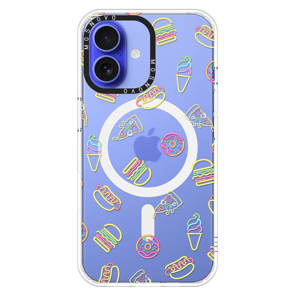 Neon Burgers Phone Case - iPhone 16 Case - MOSNOVO