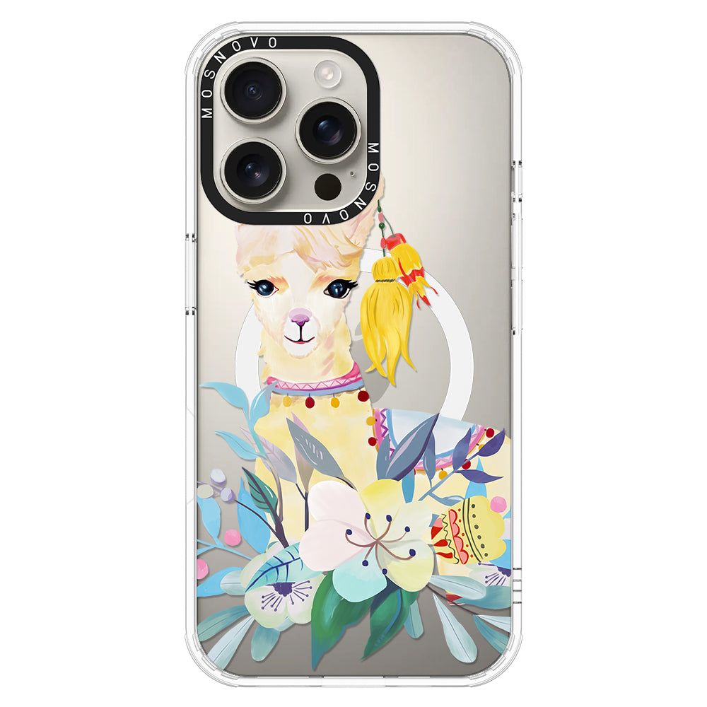 Boho Llama Phone Case - iPhone 16 Pro Max Case - MOSNOVO