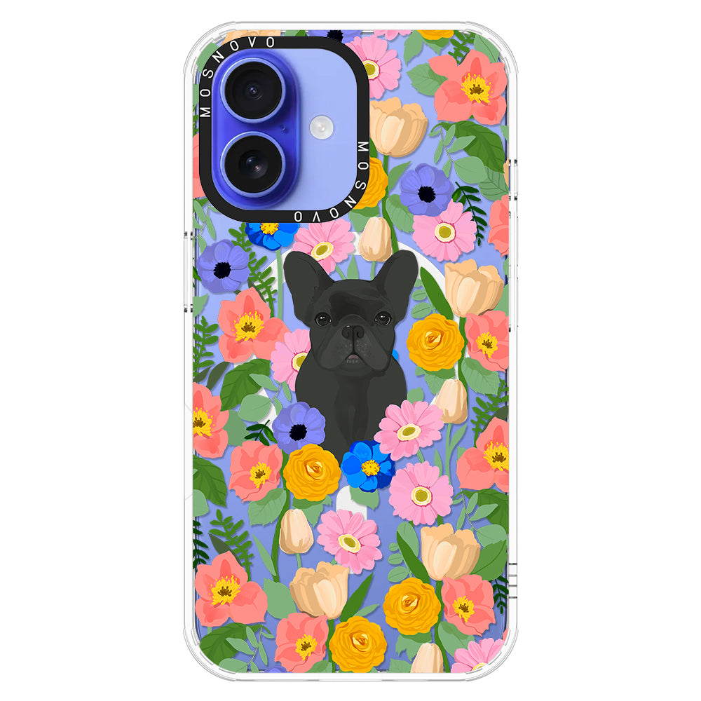 French Bulldog Garden Phone Case - iPhone 16 Case - MOSNOVO