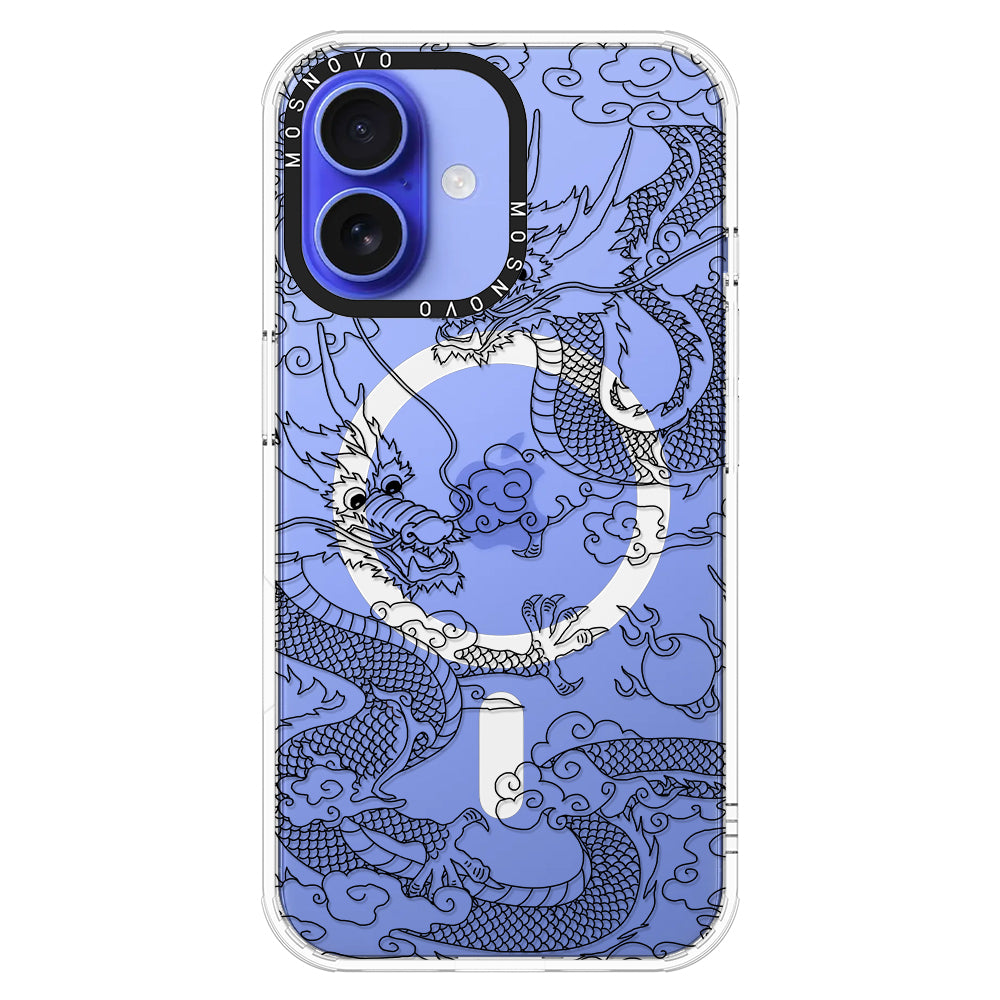 Black Dragon Phone Case - iPhone 16 Plus Case - MOSNOVO