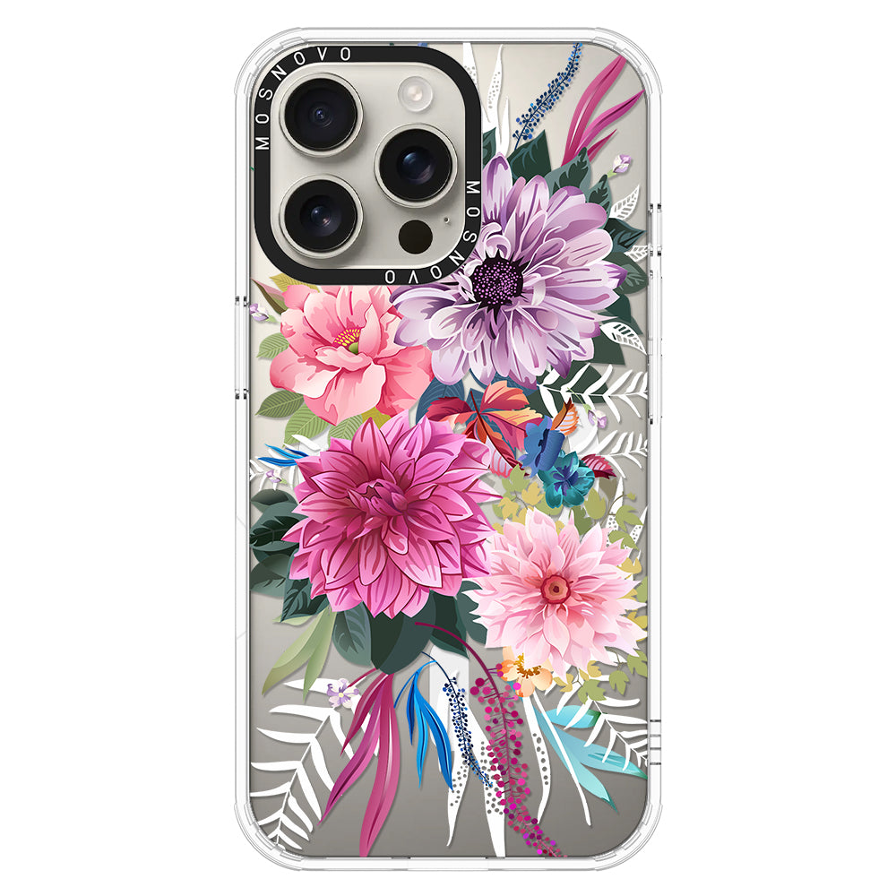 Dahlia Bloom Phone Case - iPhone 16 Pro Max Case - MOSNOVO